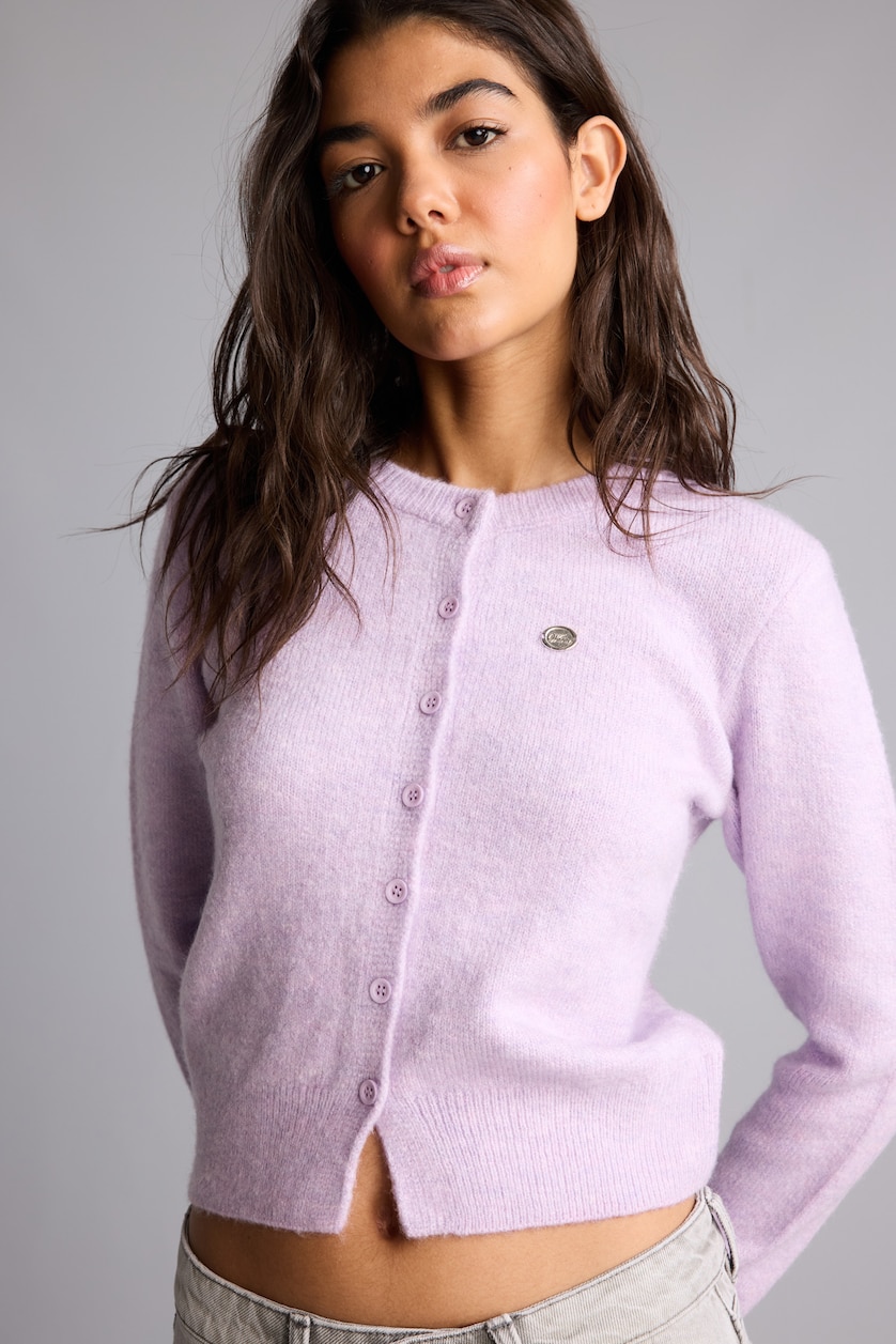Women Lilac Slim Fit Cardigan