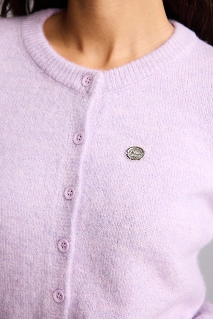 Women Lilac Slim Fit Cardigan