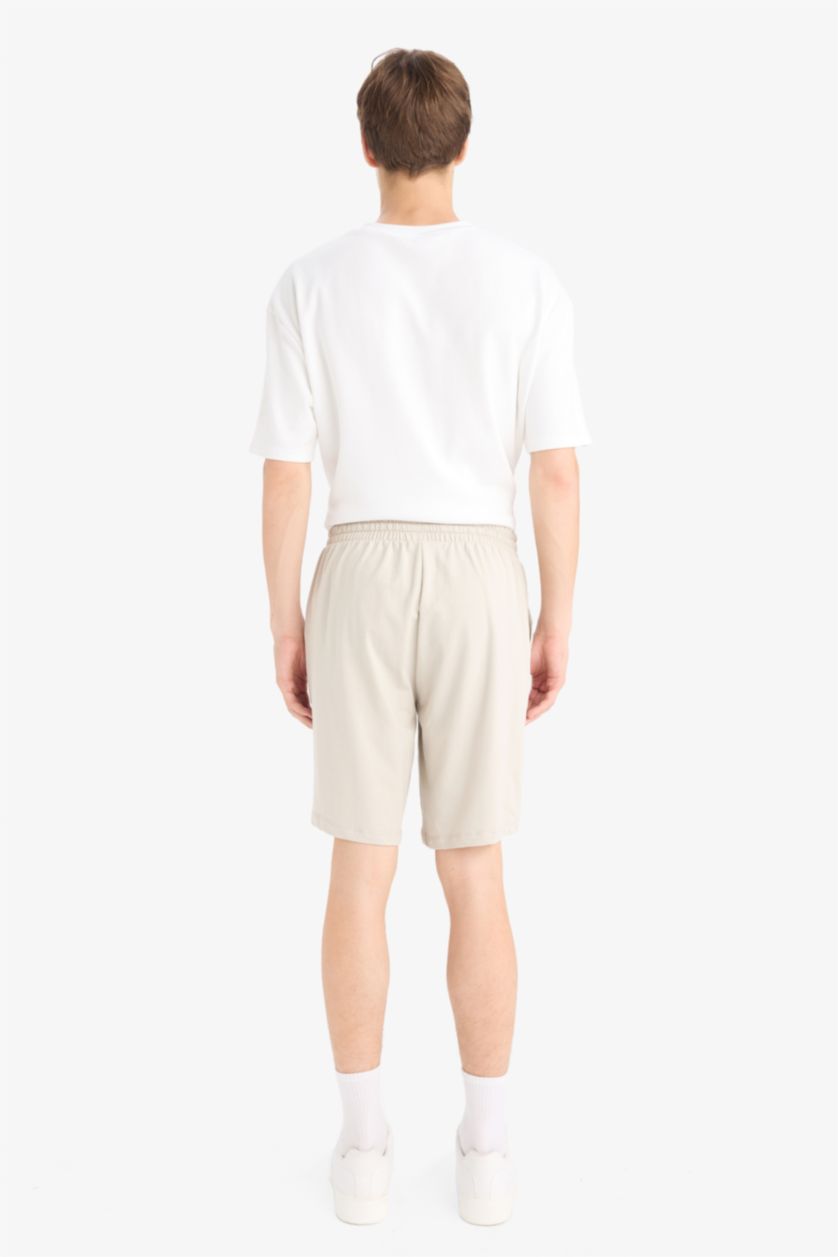 MAN Sand Slim Fit Sweatshirt Fabric Shorts