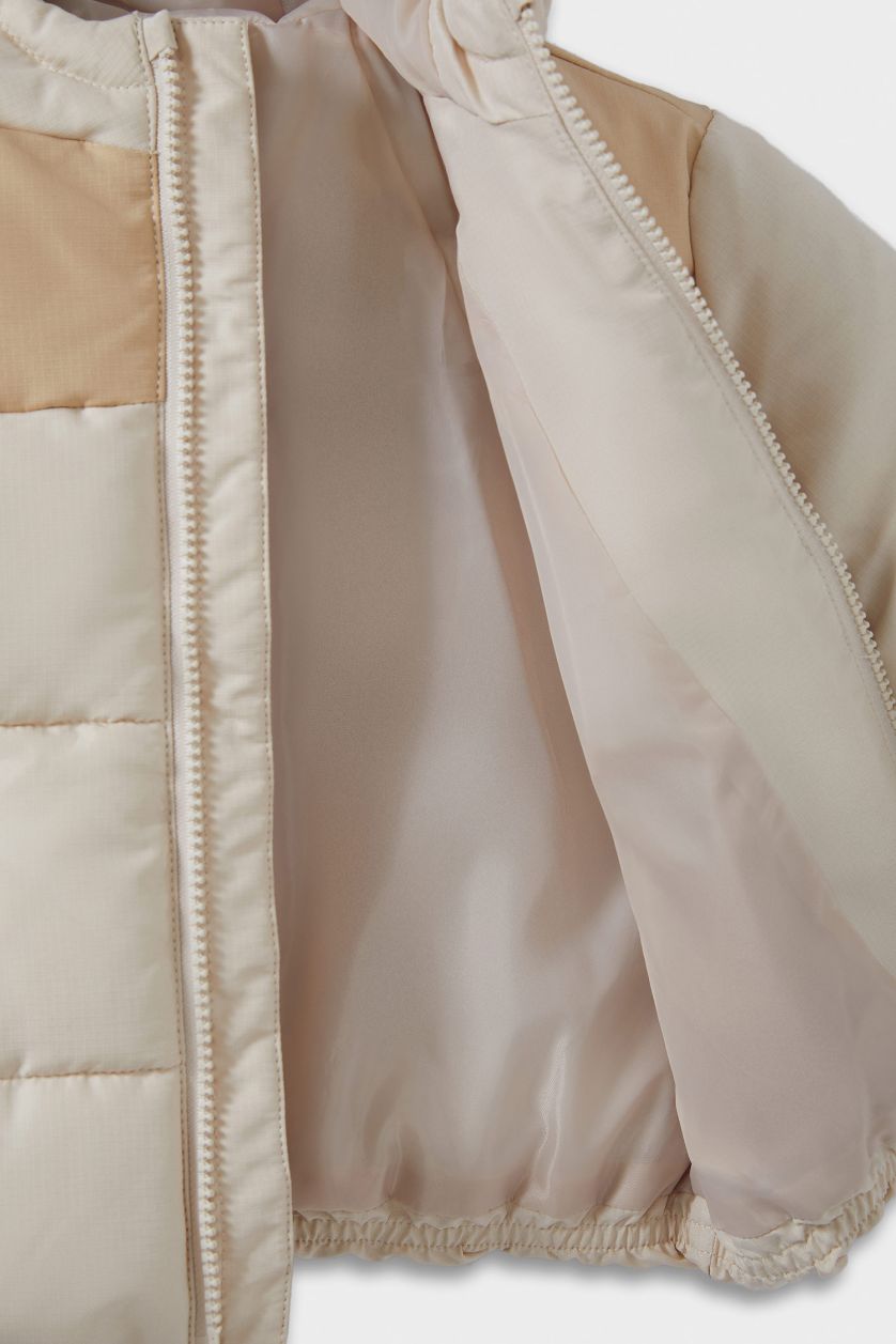 مولود ذكر اللون الرملي جاكيت دودون مقاوم للماء