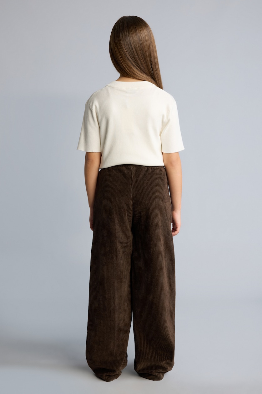 بنات بني Girl Wide Leg Corduroy Trousers
