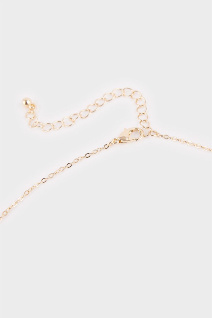 Kadın Mavi Kadın Mavi Yonca Detaylı Kolye