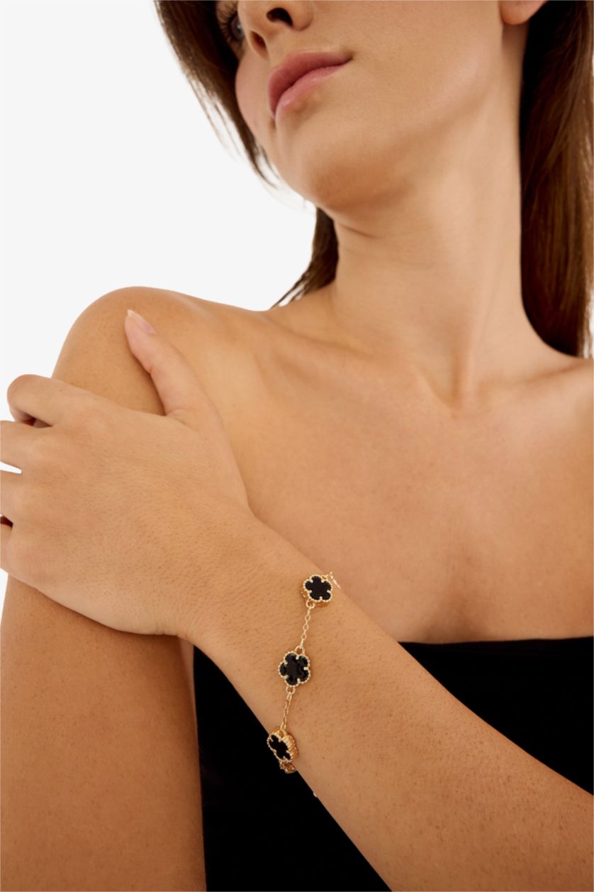 حريمي أسود اسورة حريمي فلورال اسود