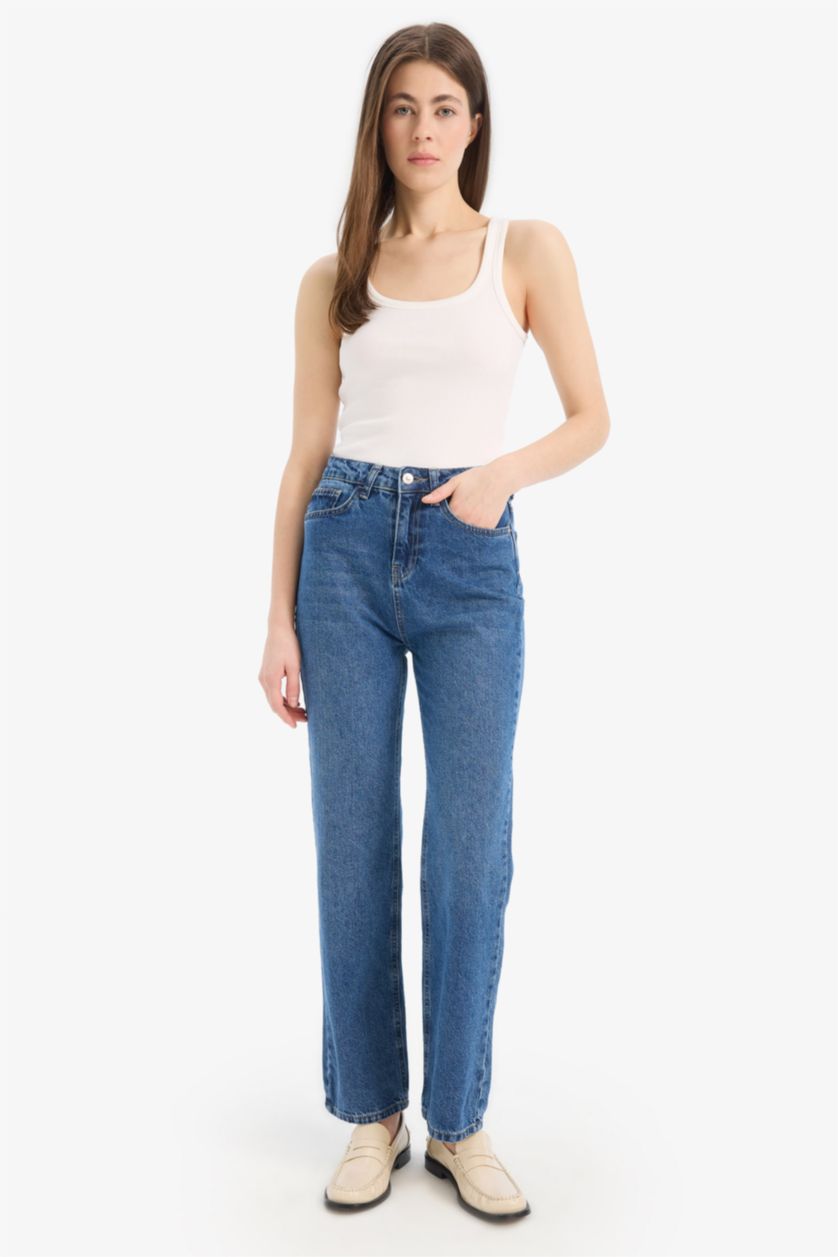 نساء بيج فاتح ديباردور سليم عادي مضلع برقبة مستديرة