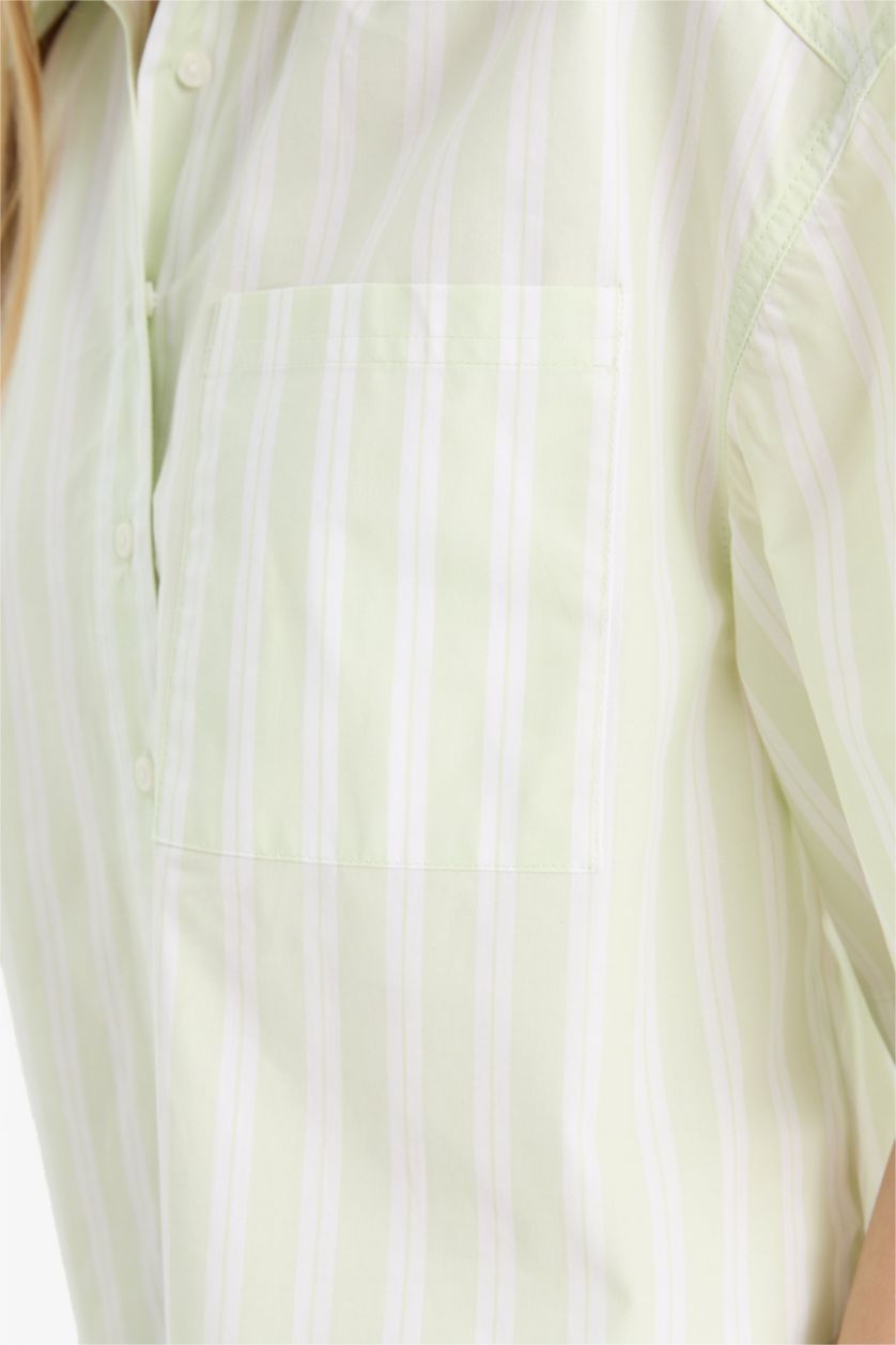 Әйелдерге ашық жасыл Coool үлкен пішім Қысқа жеңді көйлек