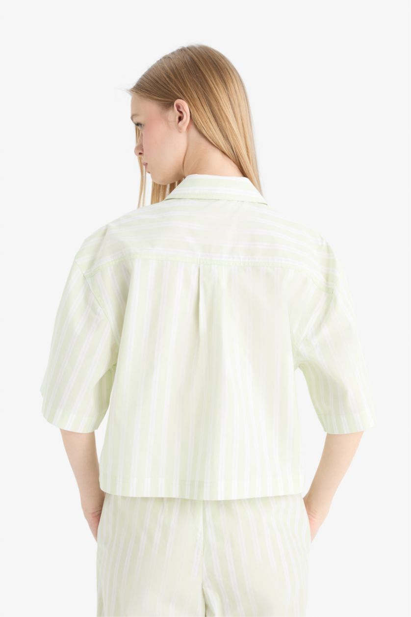 Әйелдерге ашық жасыл Coool үлкен пішім Қысқа жеңді көйлек