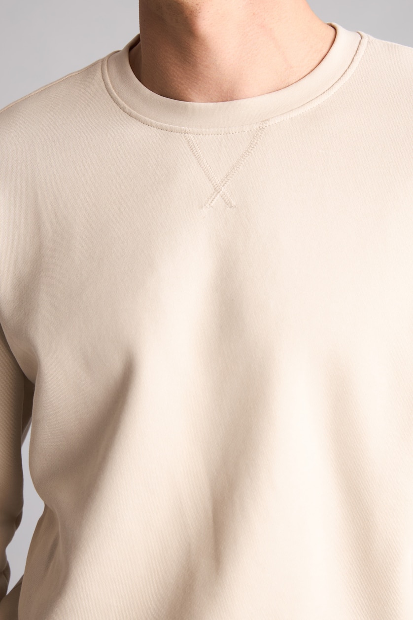 Erkek Taş Uzun Kollu Basic Sweatshirt