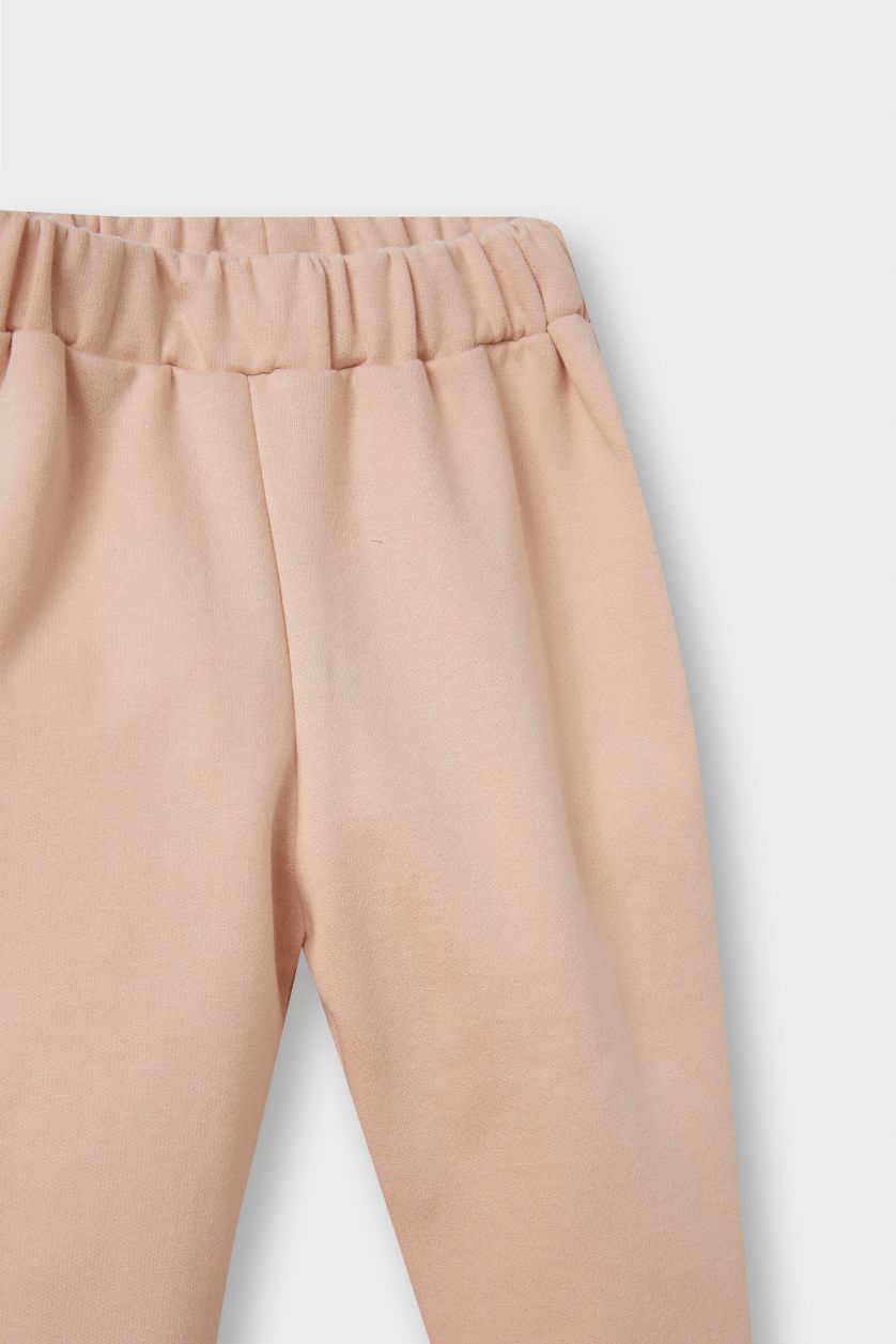 BABY GIRL Light Pink Baby Girl Elastic Waist Sweatpants