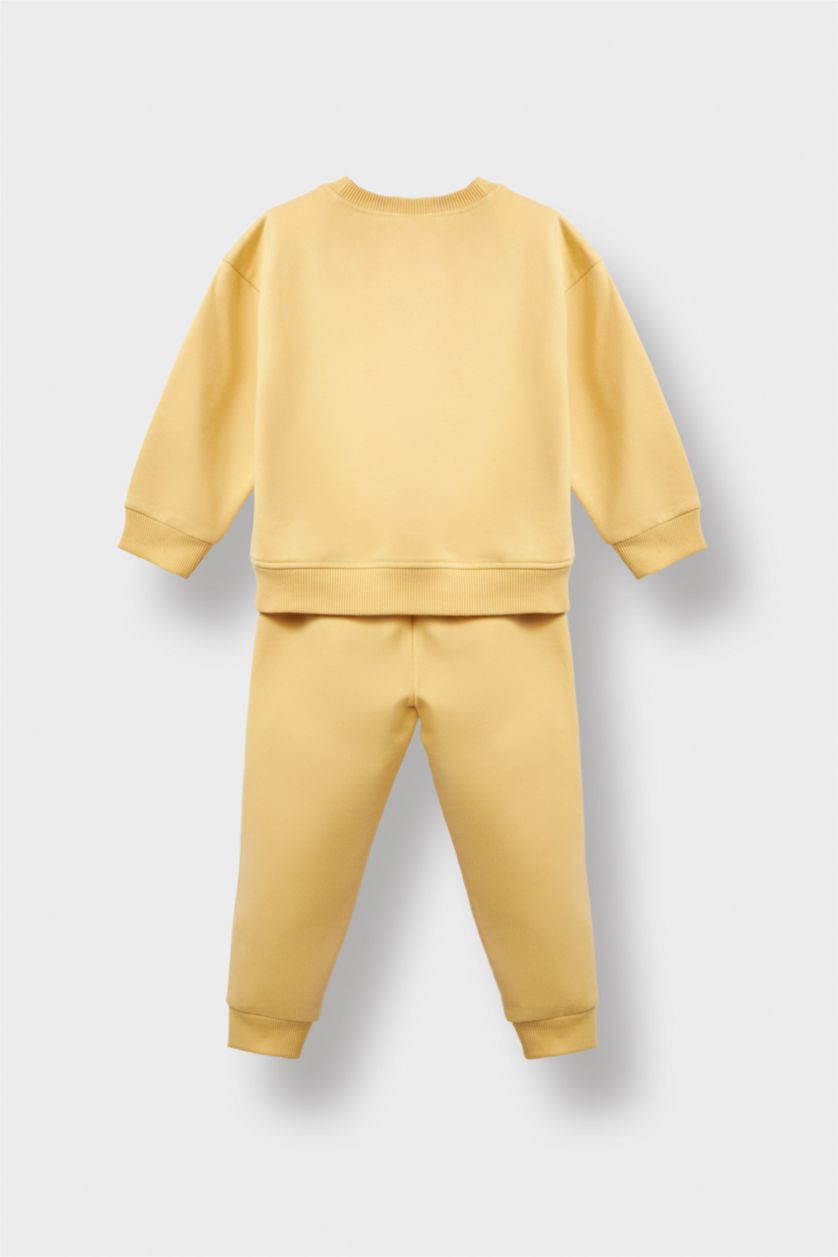 Baby Girl Yellow Baby Girl Soft Fleece Inside Sweatshirt Sweatpants 2 Piece Set