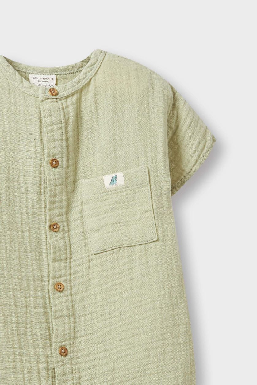 طفل صغير أخضر فاتح جمبسوت بيبي ولادي موسلين حديثي الولادة