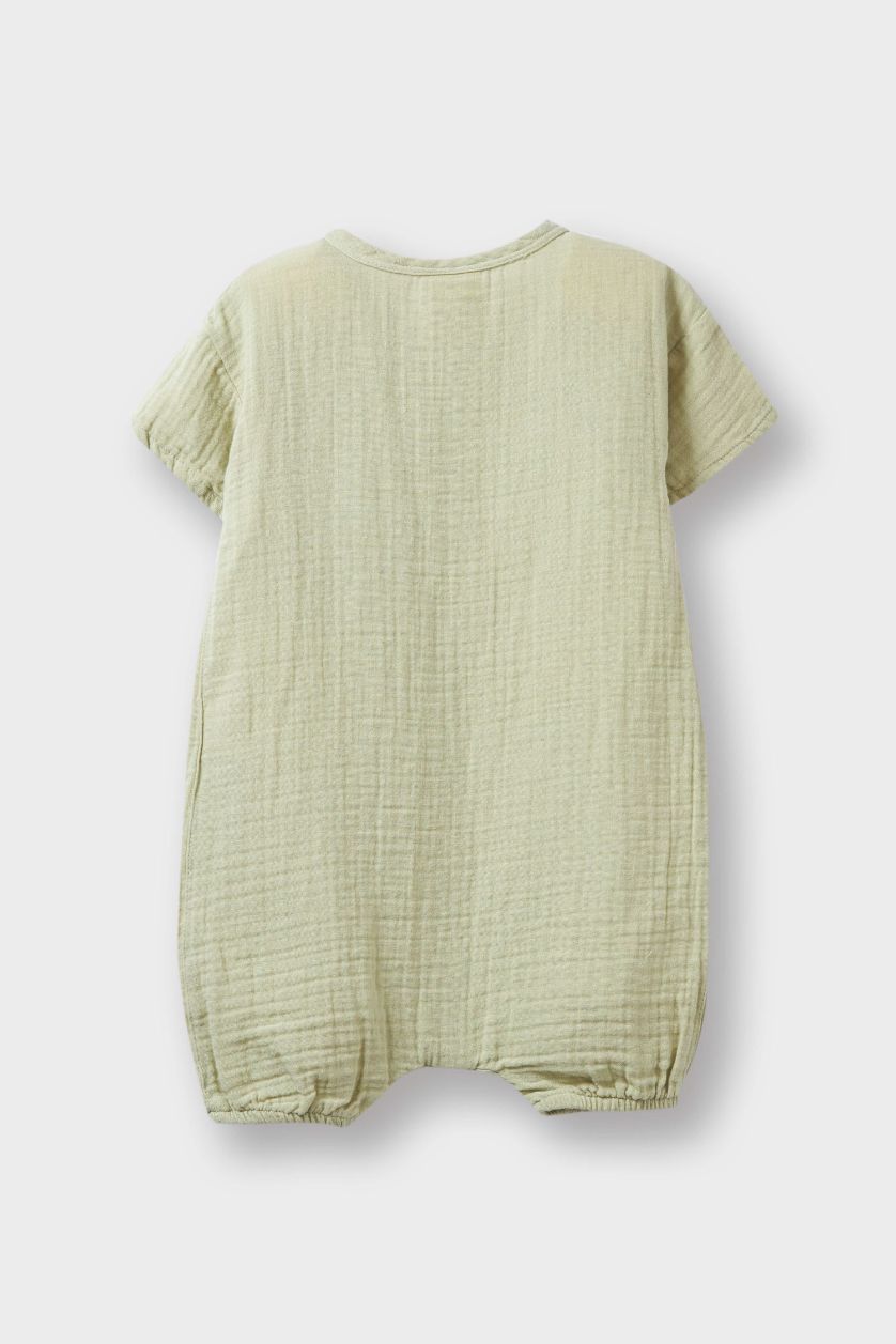 طفل صغير أخضر فاتح جمبسوت بيبي ولادي موسلين حديثي الولادة