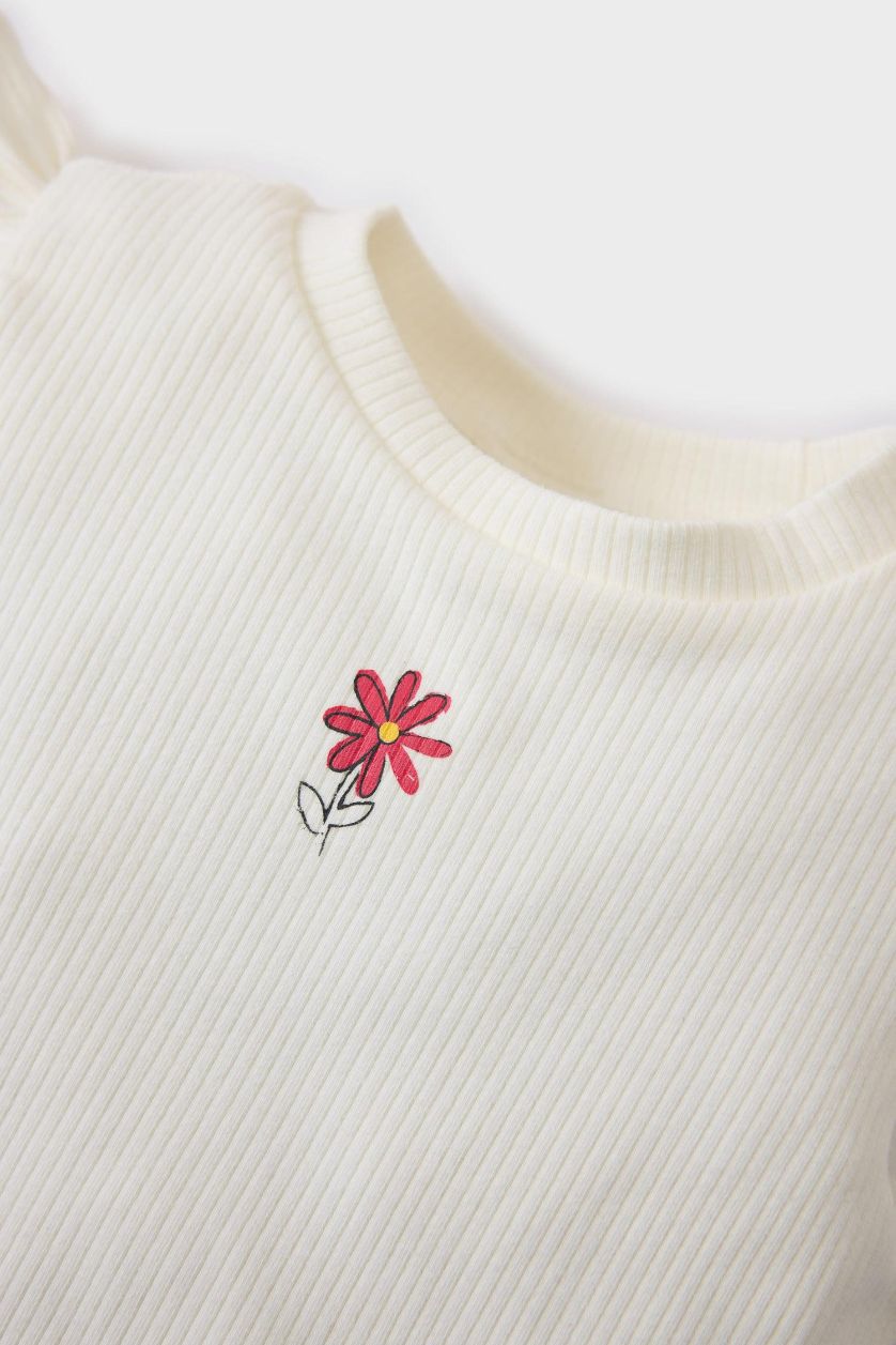 BABY GIRL Ecru Baby Girl Floral 2 Piece Set