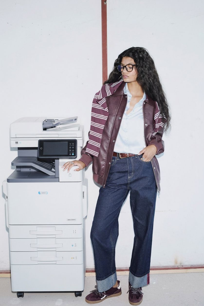 WOMAN Blue Black Relax Fit High Waist Straight Leg Jeans