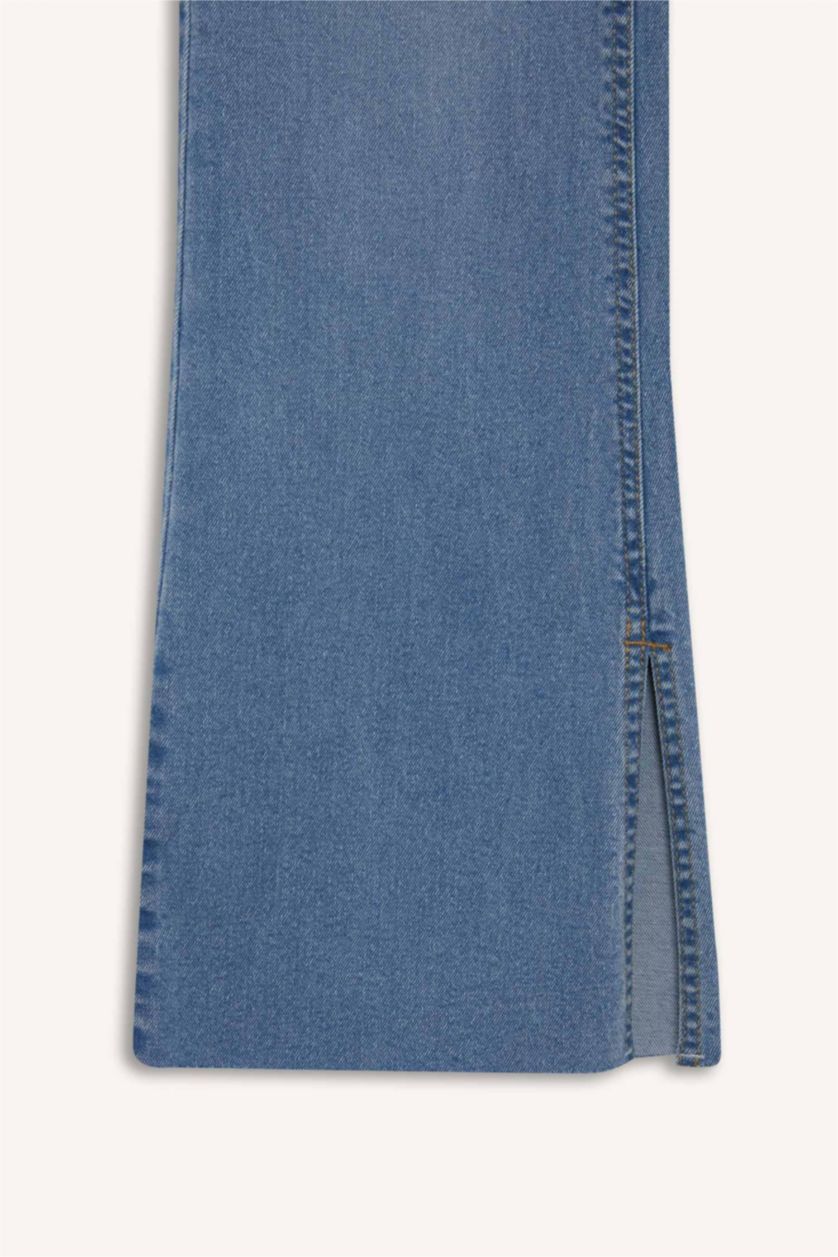 WOMAN Light Blue Slim Flare High Waist Straight Leg Jeans