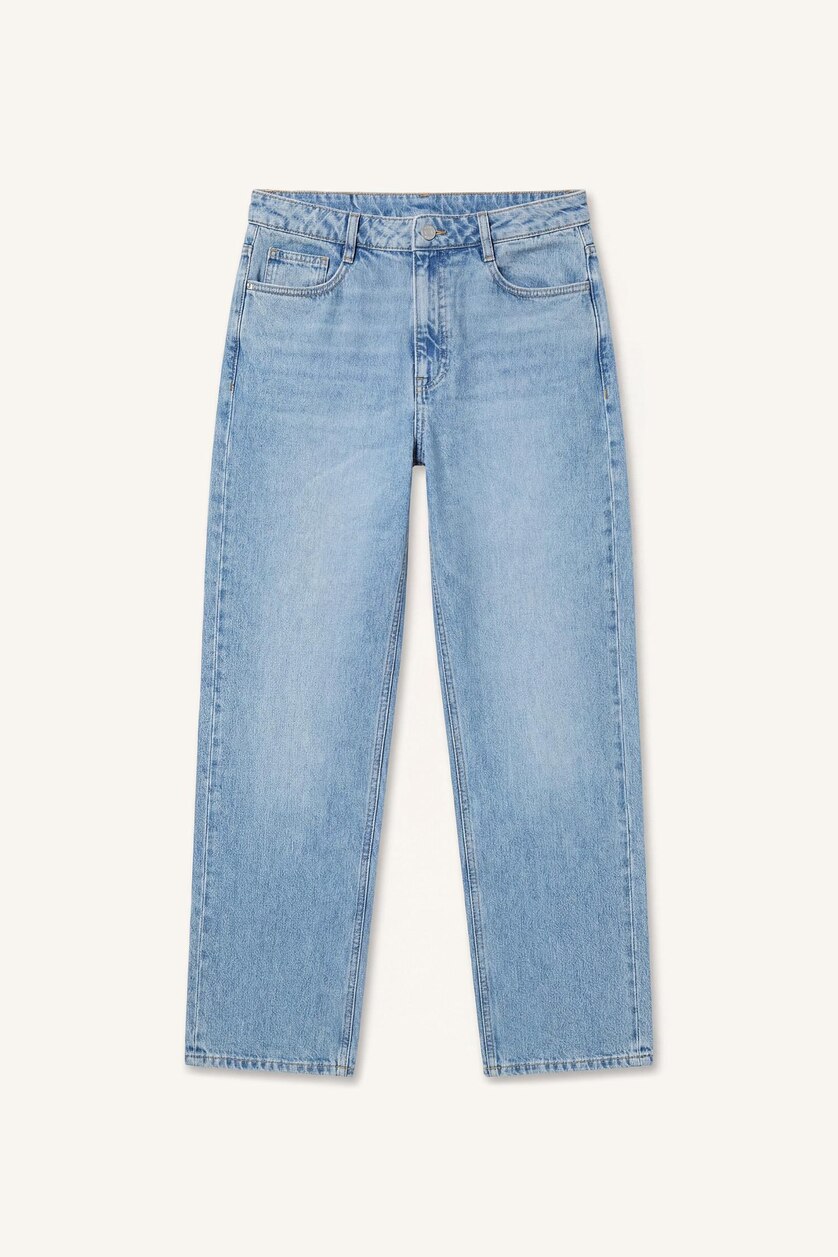 رجال أزرق فاتح Baggy Fit Wide Leg Jeans