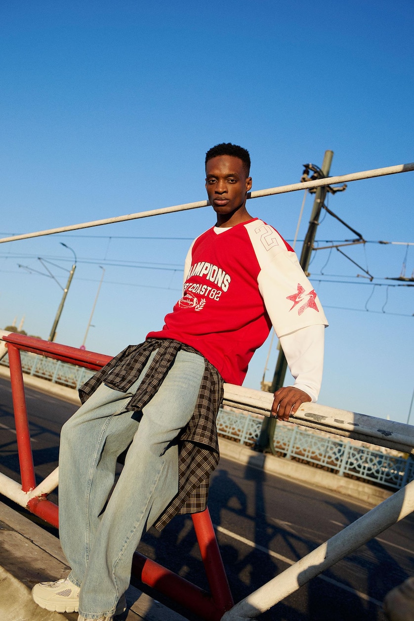 Man Blue Baggy Fit Jeans