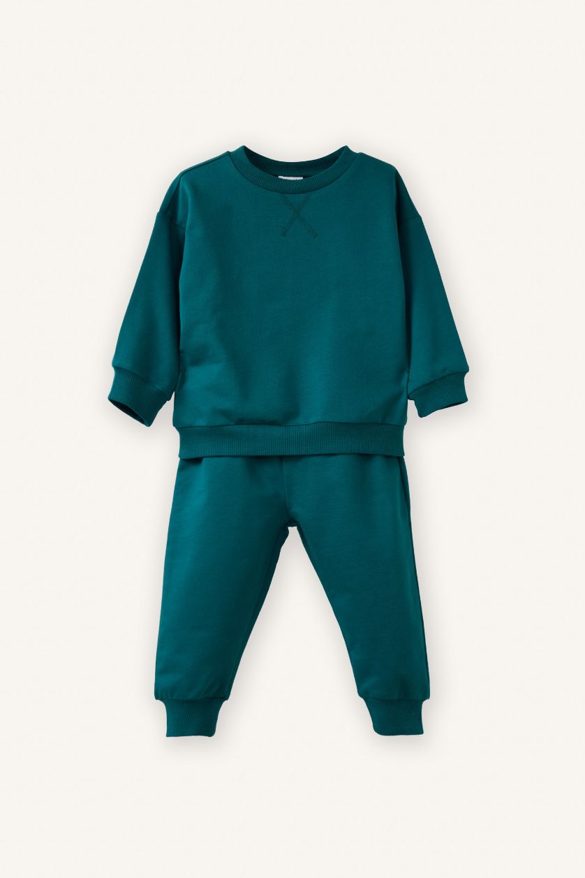 BABY BOY Green Baby Boy 2 Piece Sweatshirt