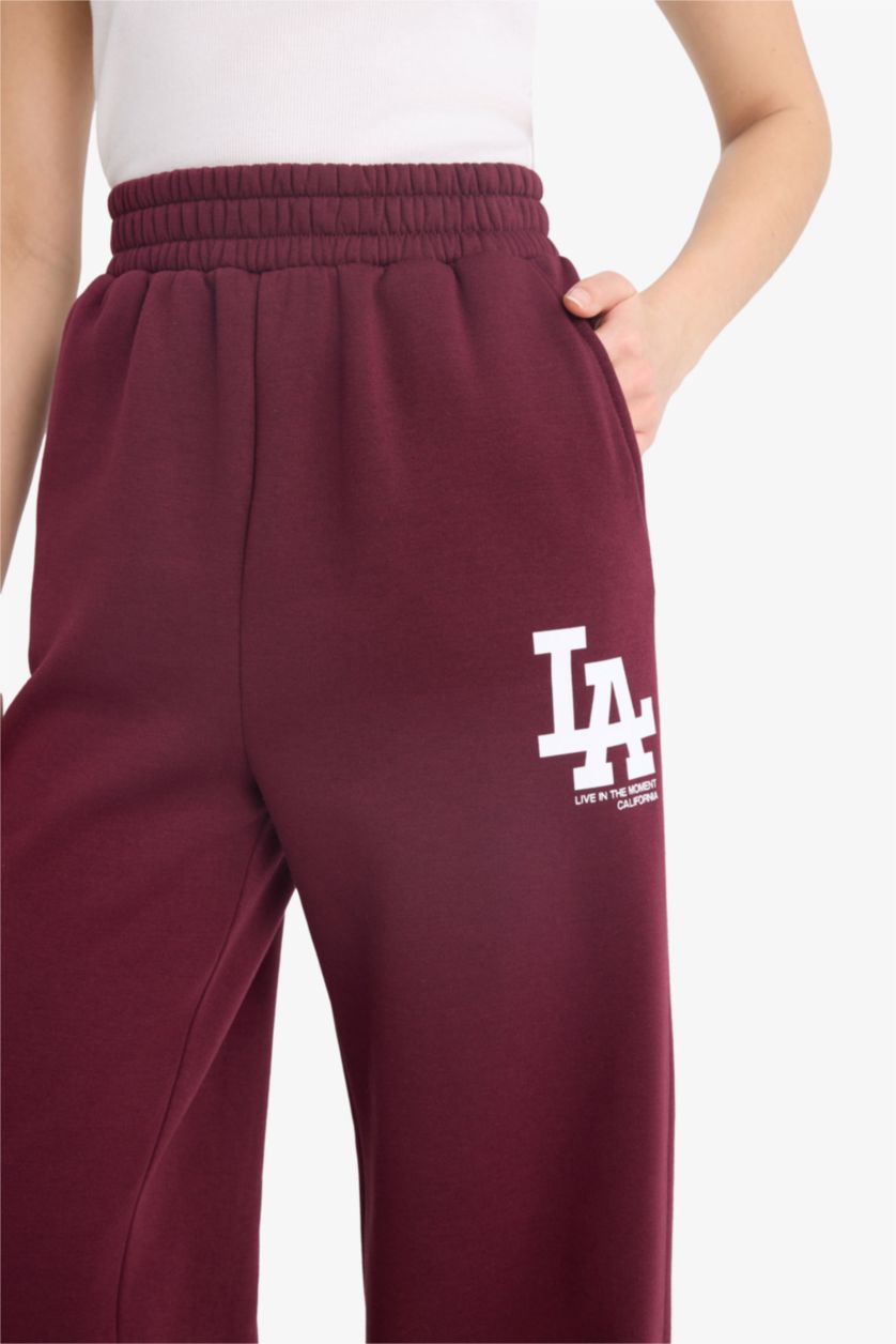 Әйелдерге Бордо Coool кең аяқ үлкен 3 иірілген жіп Шалбар