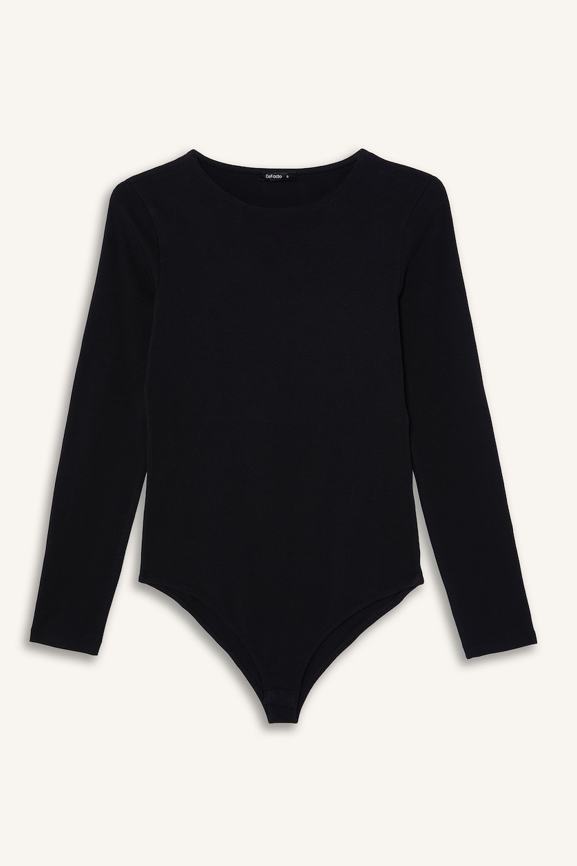 Женщины Черный Боди Slim Fit