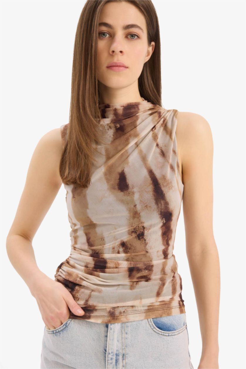 نساء اللون الحجري ديباردور سليم بطبعة تاي داي