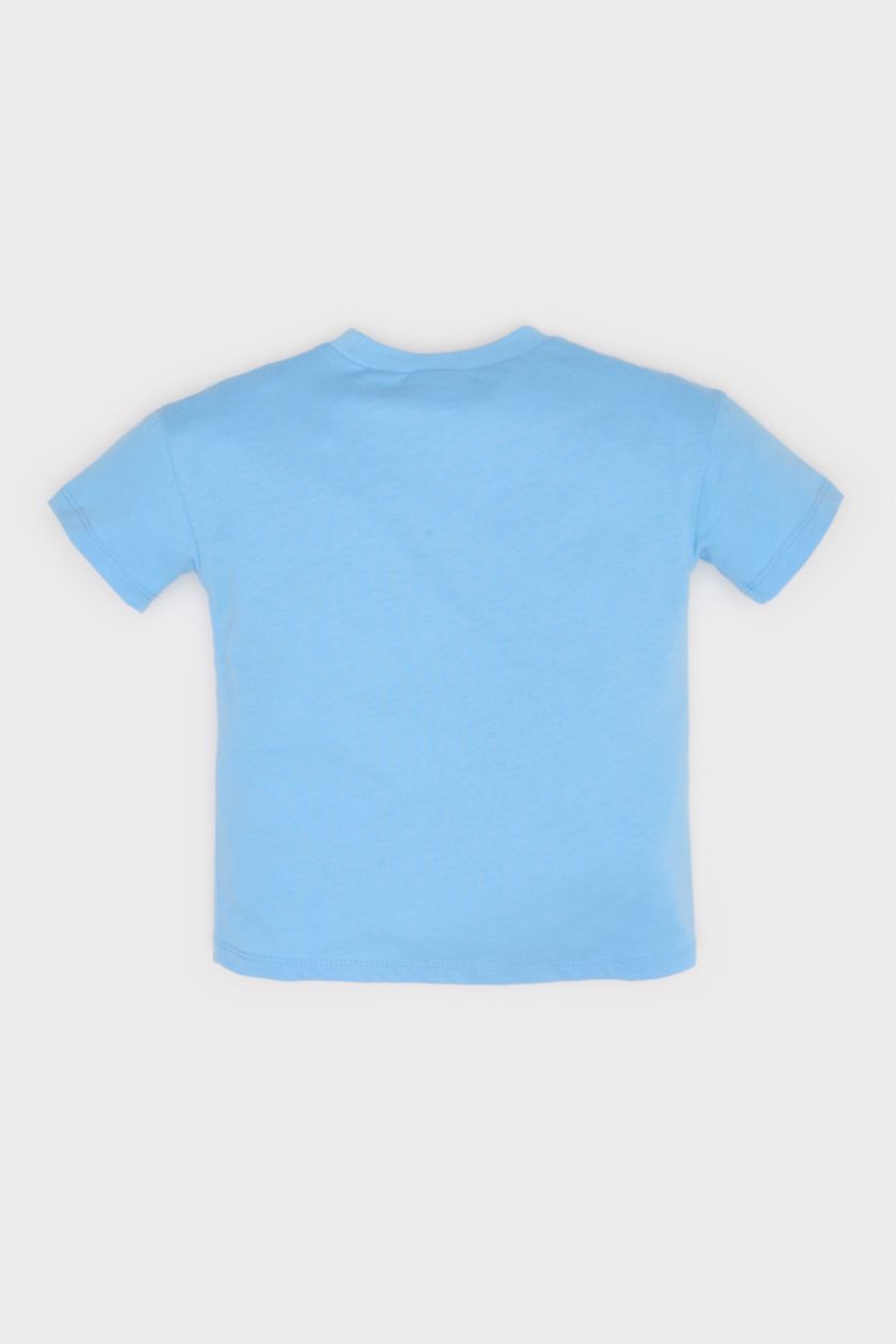 BABY BOY Blue Baby Boy Regular Fit Dinosaur Printed T-Shirt