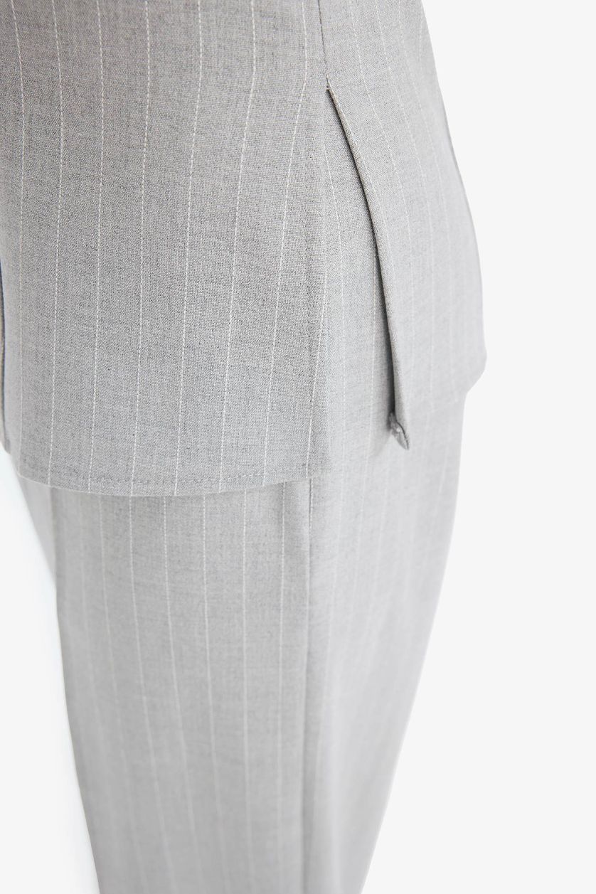 نساء رمادي بلوزة توب مخطط بدون حمالات من Afra X Defacto