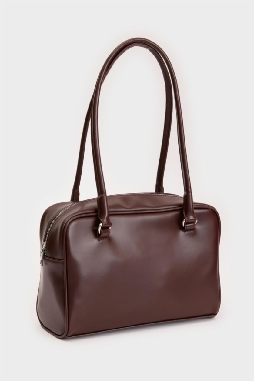 Kadın Koyu Kahve Kadın Suni Deri Omuz Çantası