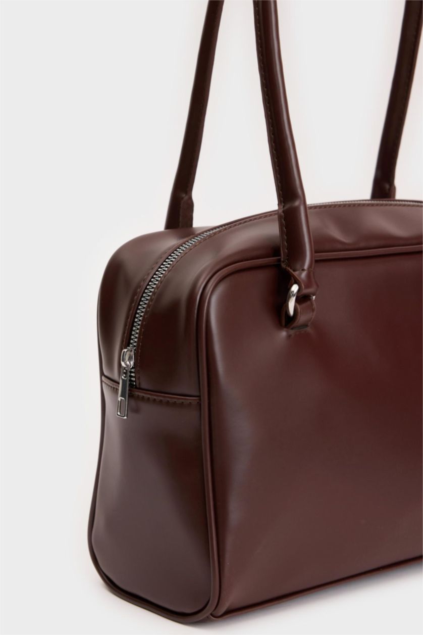 Kadın Koyu Kahve Kadın Suni Deri Omuz Çantası