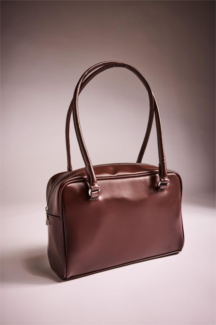 Kadın Koyu Kahve Kadın Suni Deri Omuz Çantası