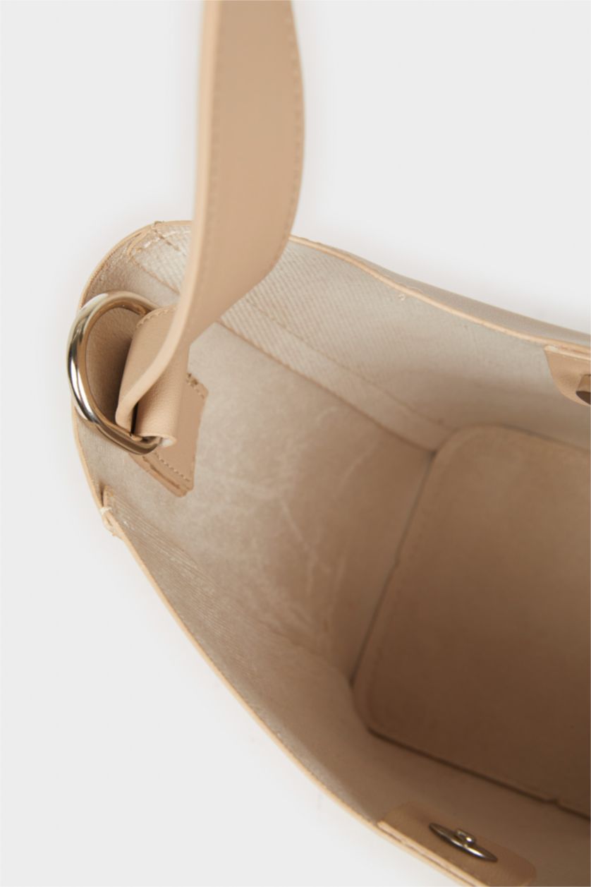 Kadın Bej Kadın Suni Deri Omuz Çantası