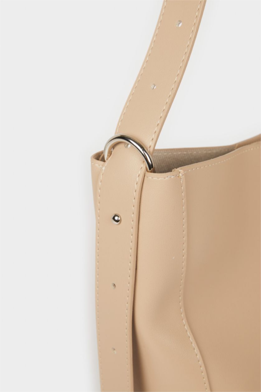 Kadın Bej Kadın Suni Deri Omuz Çantası