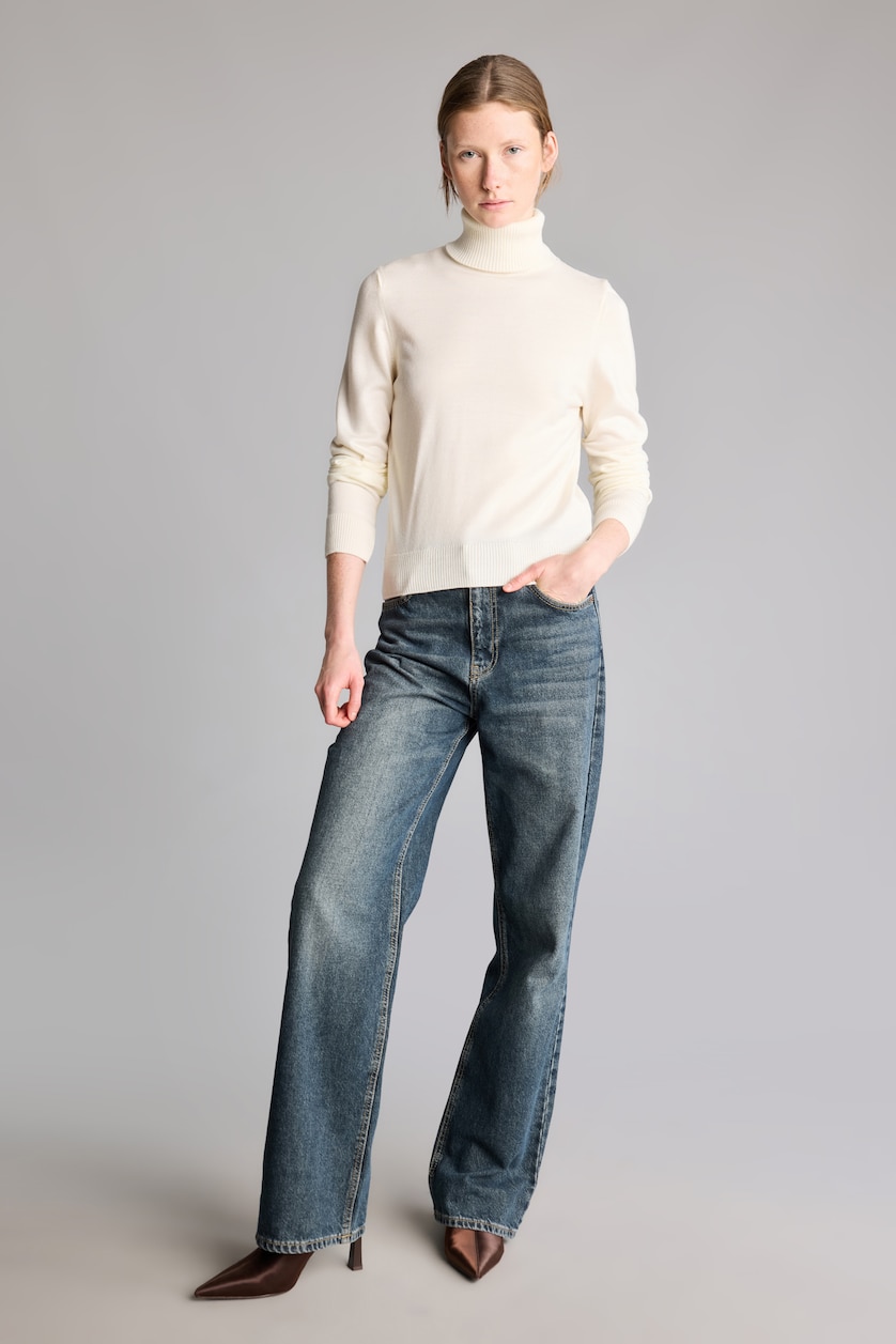 WOMAN Ecru Regular Fit Pullover