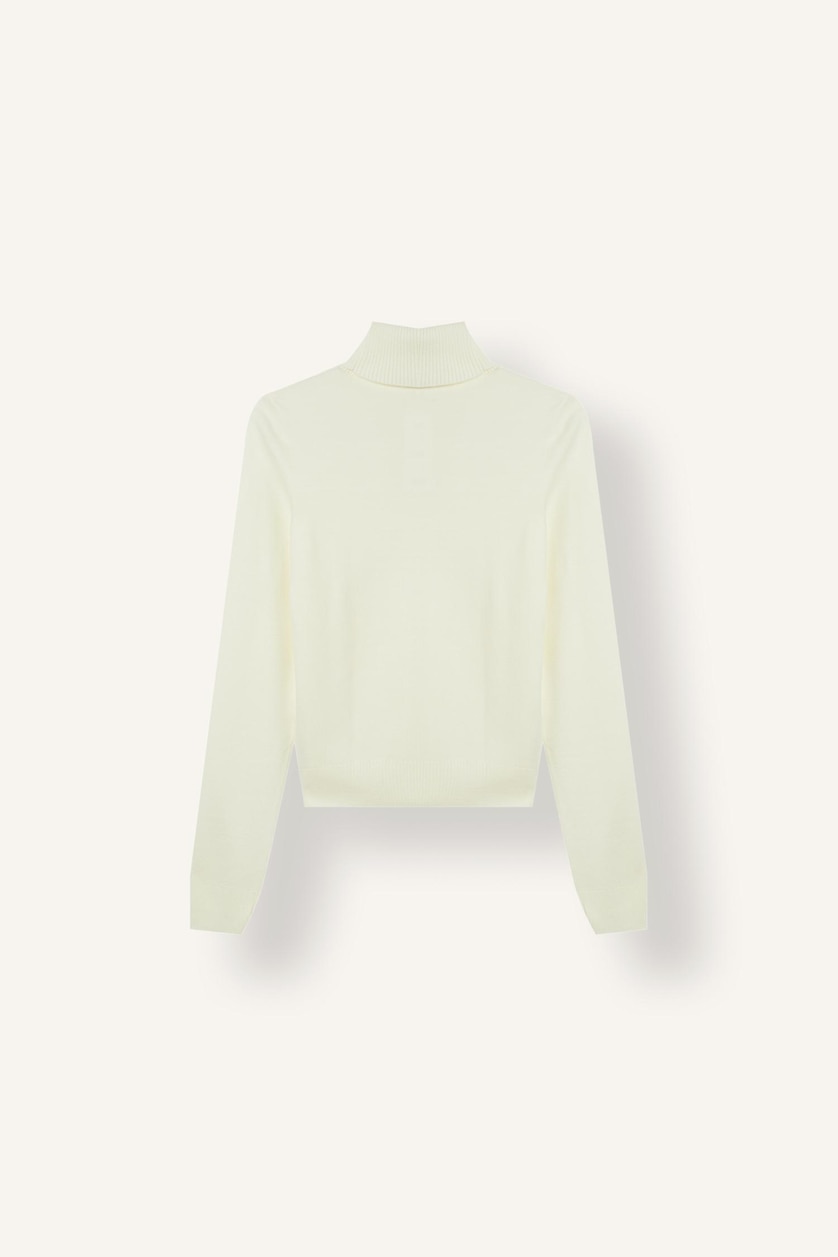 WOMAN Ecru Regular Fit Pullover