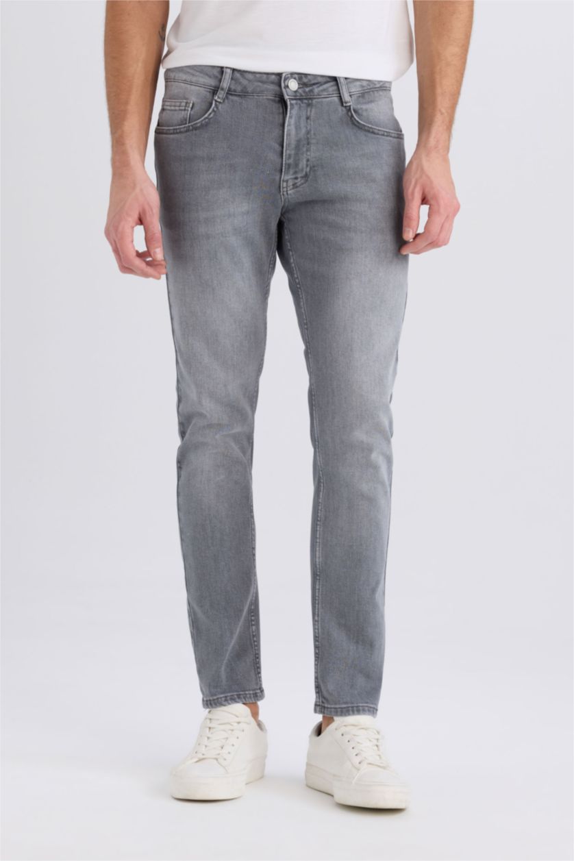 Erkek Gri Pedro Slım Fıt Pantolon