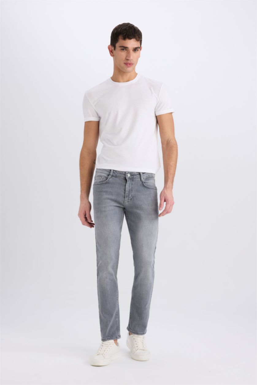 Erkek Gri Pedro Slım Fıt Pantolon