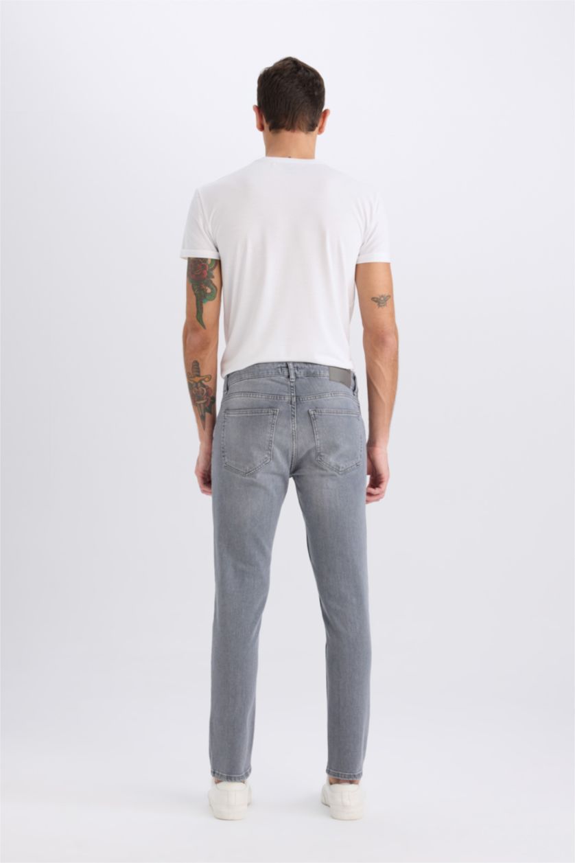 Erkek Gri Pedro Slım Fıt Pantolon