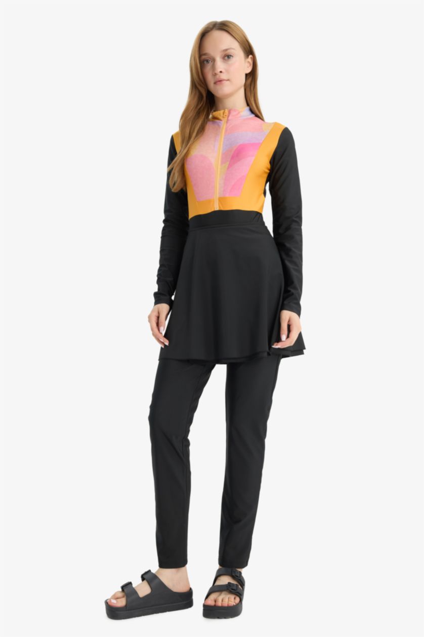 WOMAN Black Regular Fit 3 piece Burkini