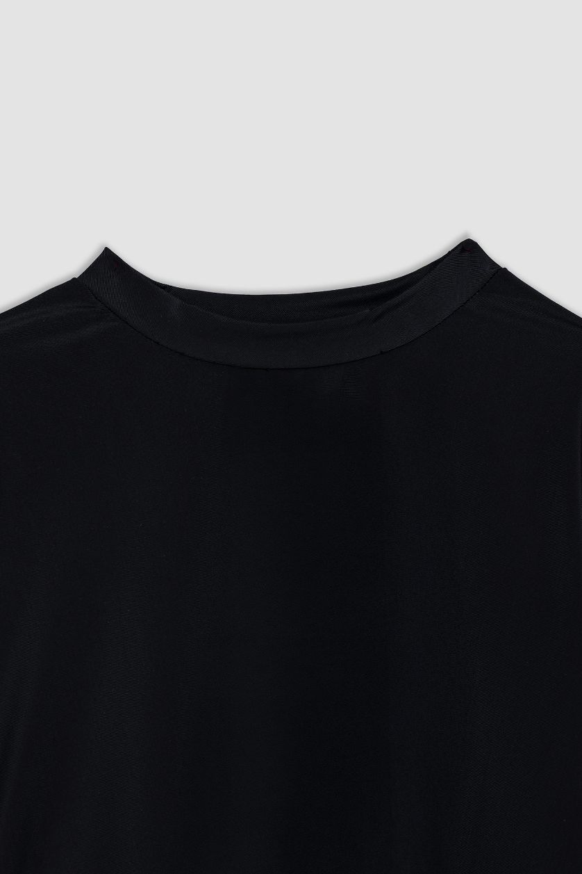 حريمي أسود بوركيني قصة عادية - قطعتين