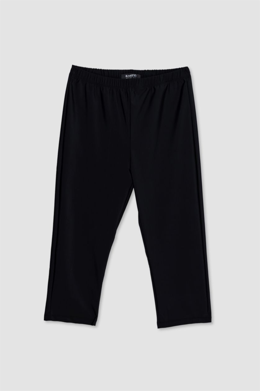 حريمي أسود بوركيني قصة عادية - قطعتين