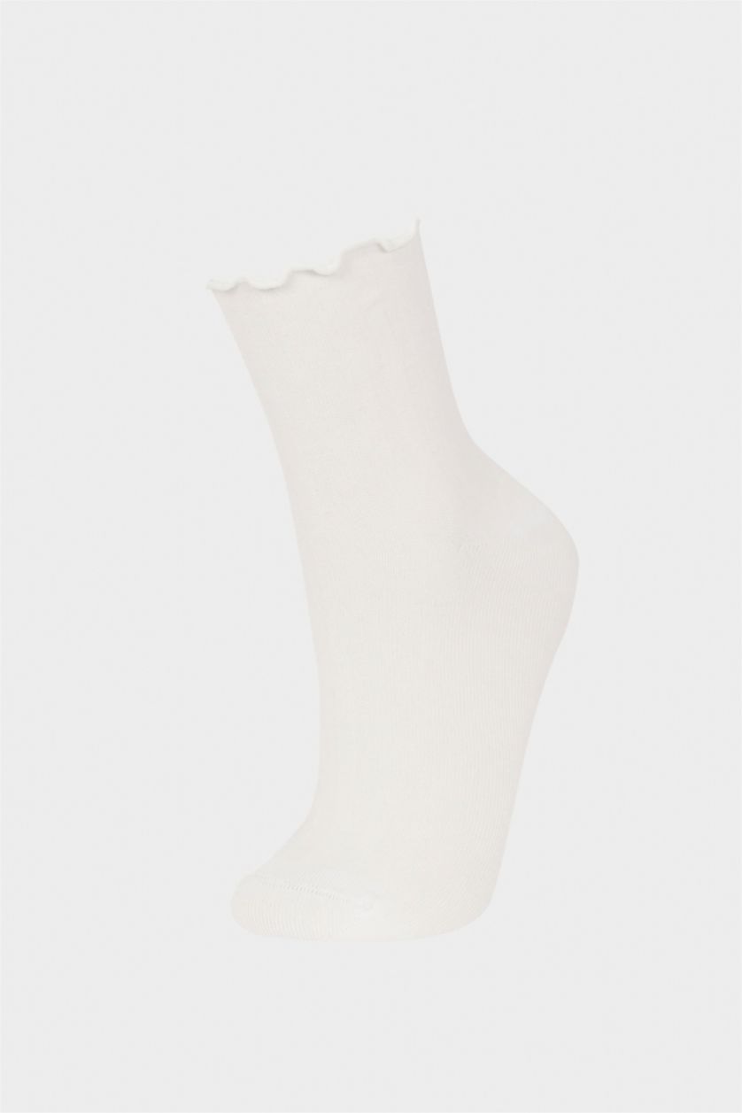 Kadın Karma Kadın Dikişsiz Fırfırlı Ultra Soft 2'li Bambu Premium Uzun Çorap