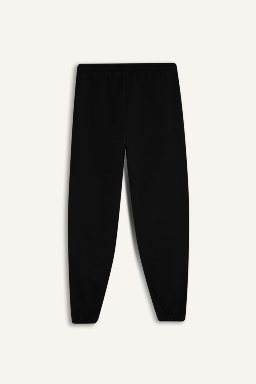 حريمي أسود بنطلون جوجر بجيب