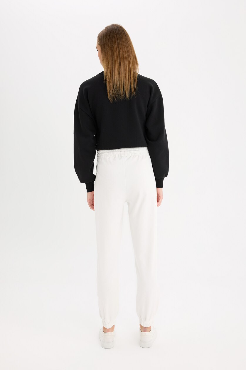 WOMAN Ecru jogger Thin Sweatshirt Fabric Trousers