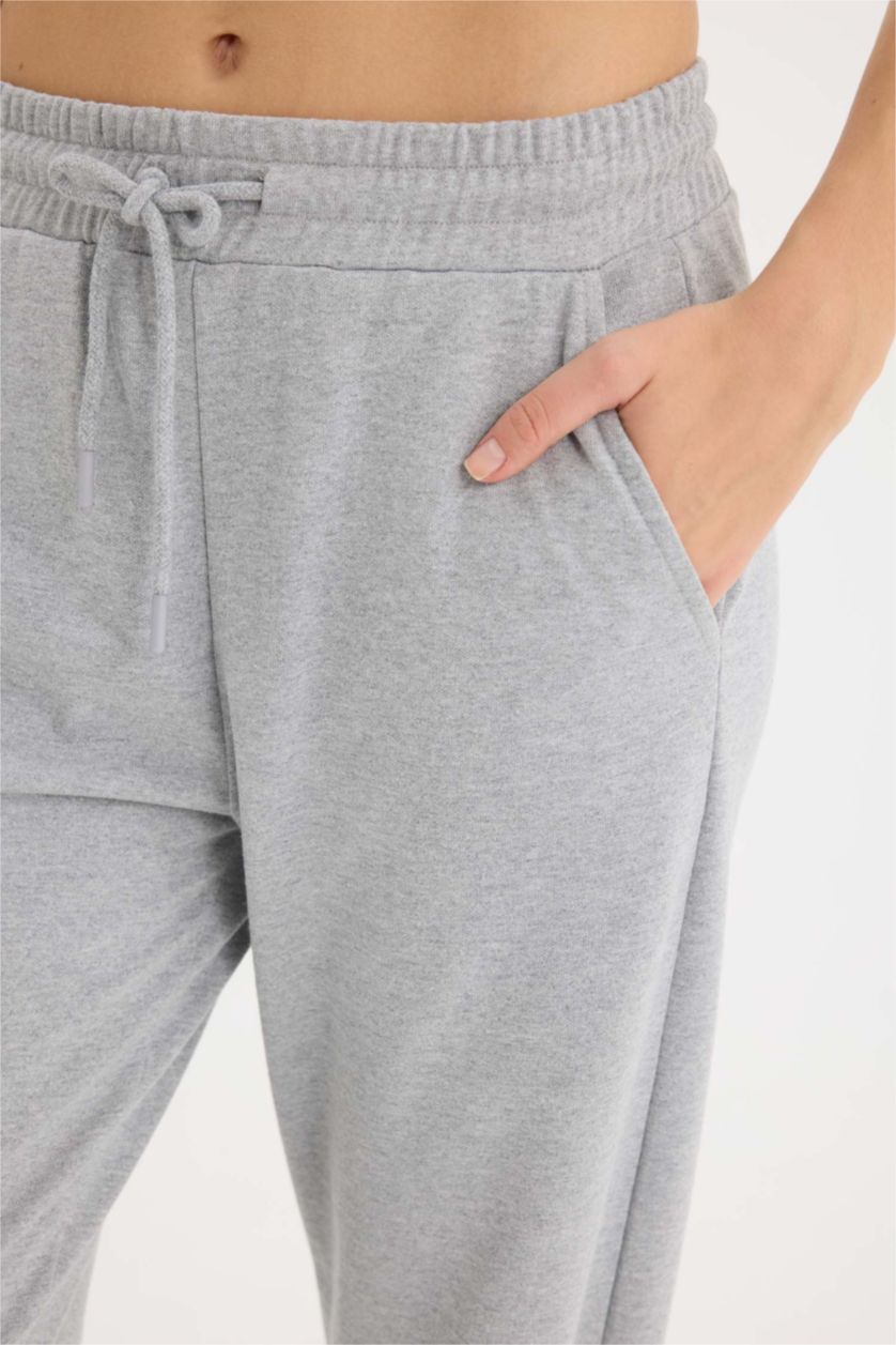 WOMAN Grey Melange Pocketed Jogger Pants
