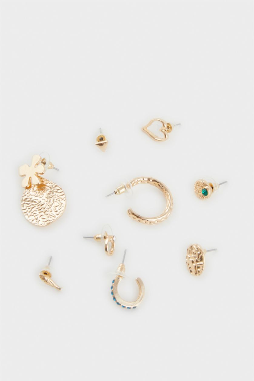 FEMME Altın Lot de 8 paires de Boucles d’oreilles dorées pour femme