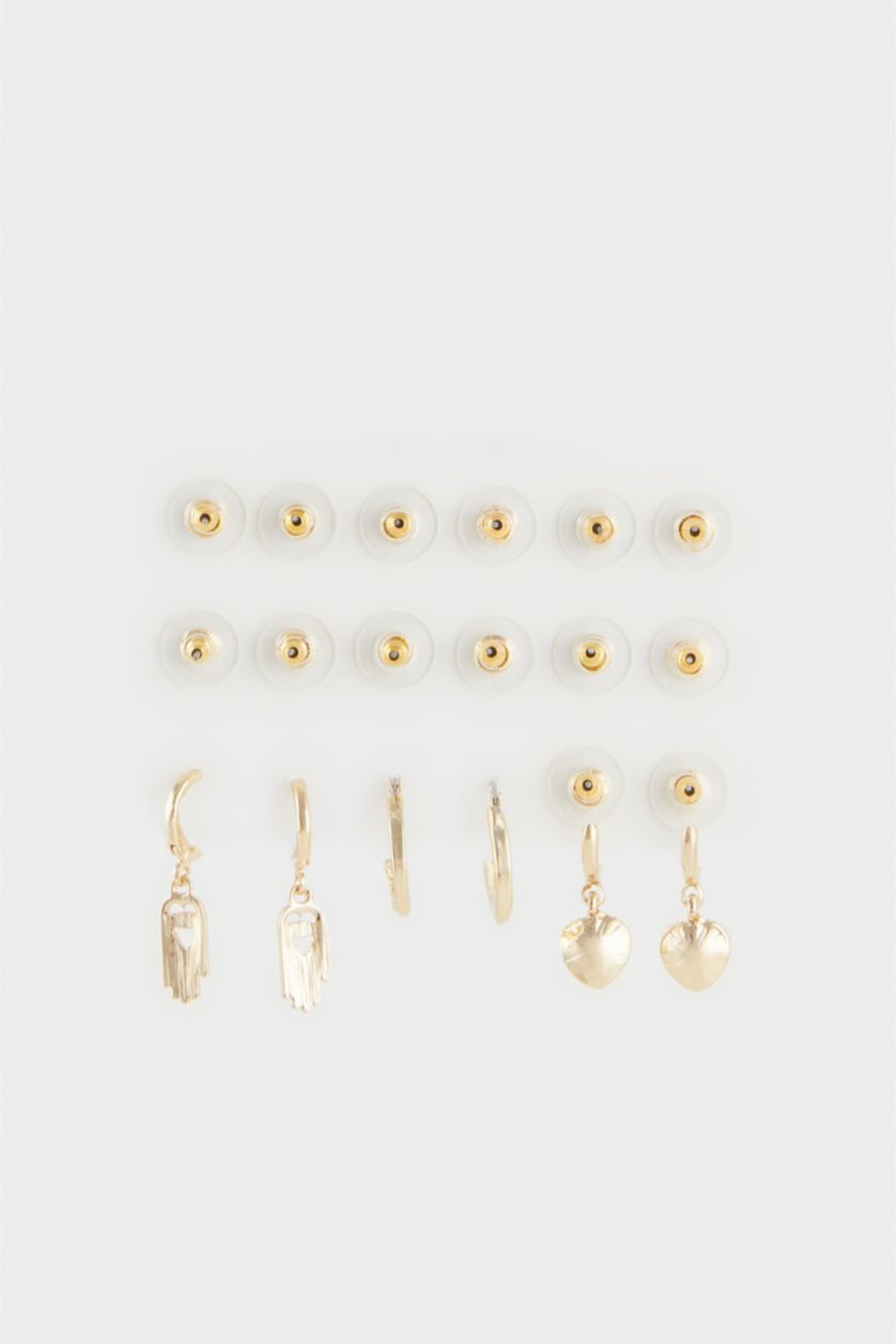 Kadın Karma Kadın 9'lu Gold Küpe