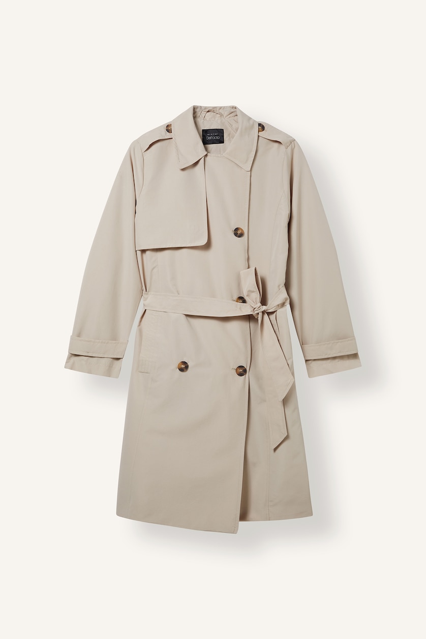 Women Ecru Trenchcoat