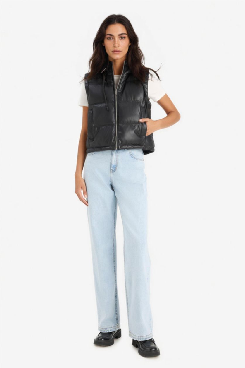 Әйелдерге қара бас киімді Жилет