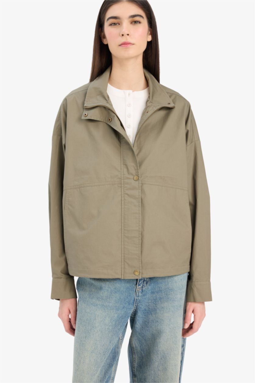 نساء كاكي Waterproof Puffer Jacket