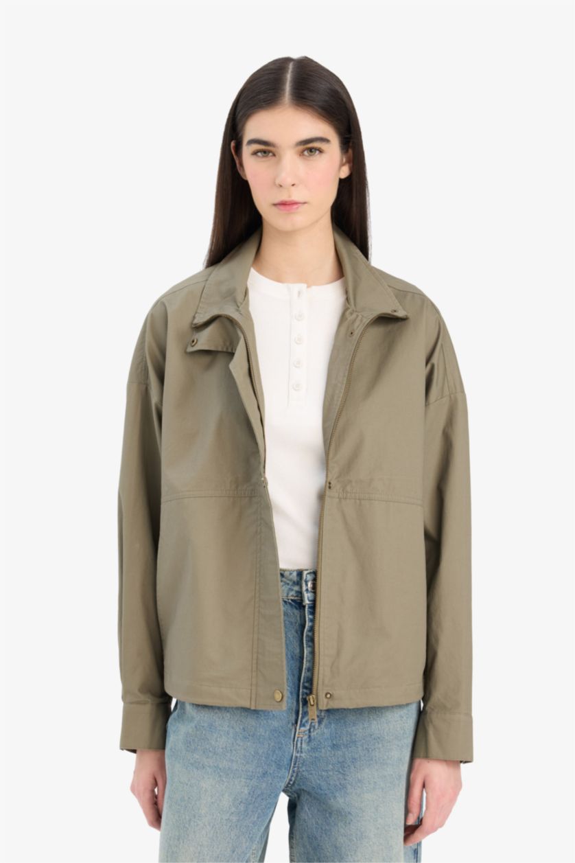 نساء كاكي Waterproof Puffer Jacket