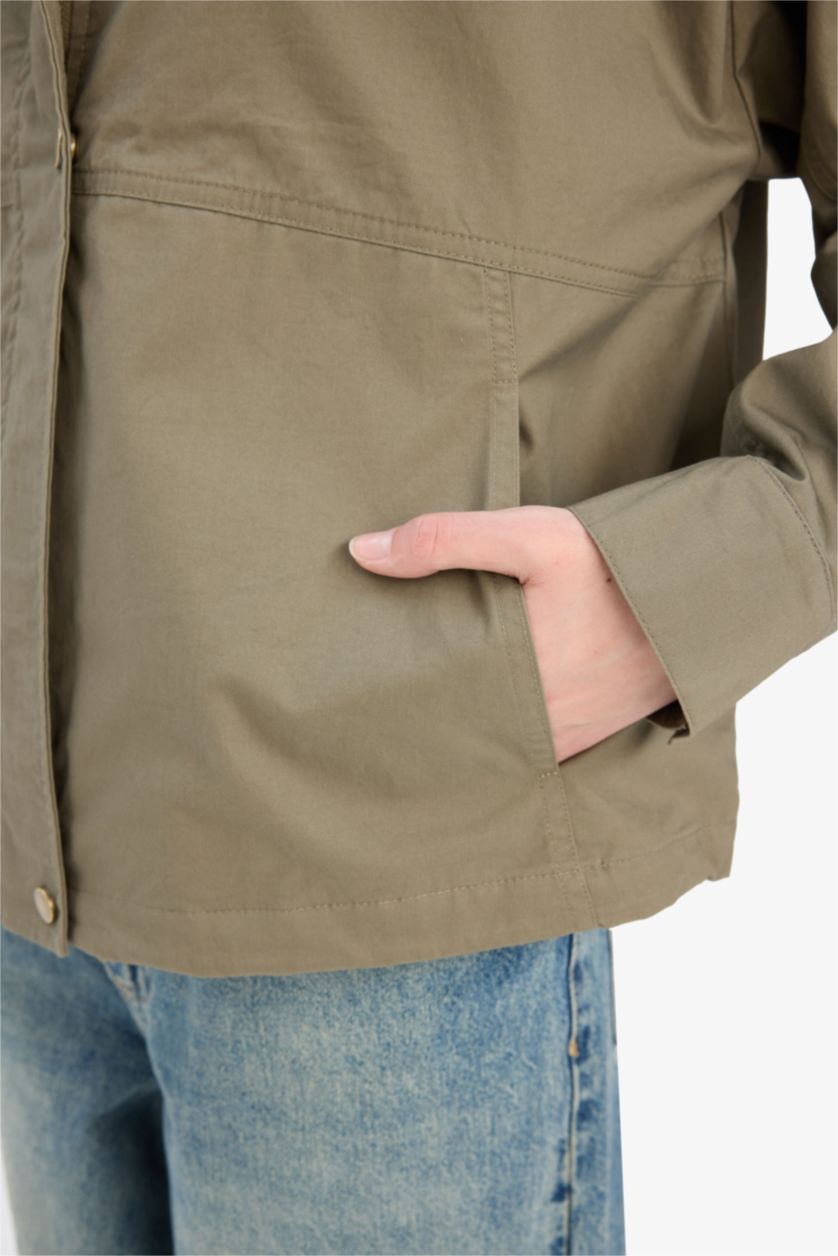 نساء كاكي Waterproof Puffer Jacket